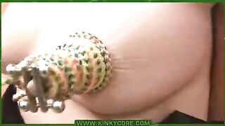 The guy stuck needles in the girl’s labia, a thrilling piercings video