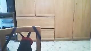 She makes erotic scenes in front of her husband's webcam