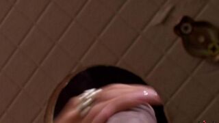 A beauty gets fucked in a toilet hole