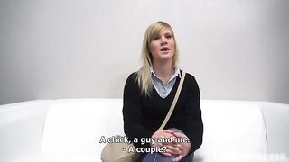 A young beauty from the Czech Republic came to porn casting