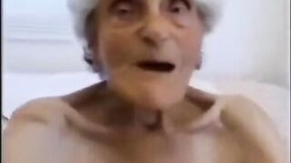 The man fucked his grandmother and finished the video