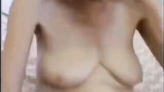 The man fucked his grandmother and finished the video