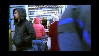A pick-up guy fucked a blonde teen on the street