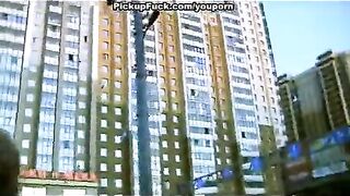 A pick-up guy fucked a blonde teen on the street