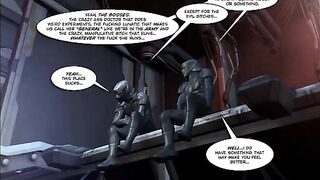 Woman fucks with a man in comic style