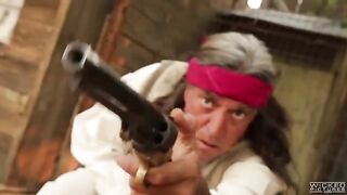 The cowboy punished a girl but licked her pussy instead