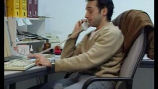 The long-awaited boyfriend finally came and pulled his cock into her wet pussy