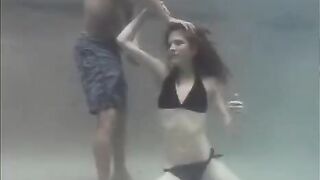 Redhead beauty getting fucked in the swimming pool