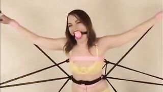 The pretty girl Diana was tied up hard