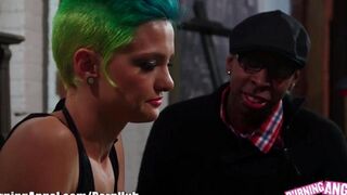 Emo blonde gets her asshole gapped by BBC in HD