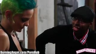 Emo blonde gets her asshole gapped by BBC in HD