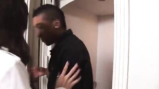 Dark-skinned reporter fucked steaming-hot Sasha Gray on her beat