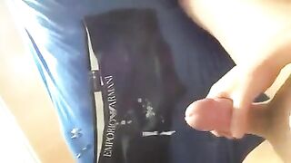 The guy finished the member masturbation, but no sperm came out