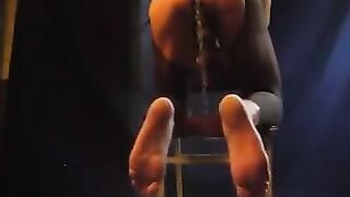 A muscular guy stands cancer and jerks his dick