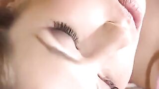 A busty woman licked the pussy of her young lover in a steamy encounter