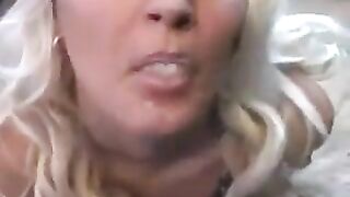 The whims licked sperm from a spoon with delicacy