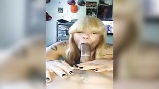 Black girl in a condom sucked the guy’s cock, showcasing raw passion