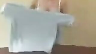 The chick with big milking is giving a master class