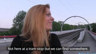 Blonde girl is fucking in the bushes on the Karachi beach