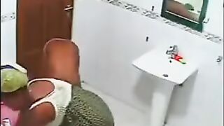 The girls did not know about the camera in the bathroom