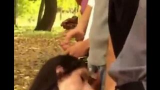 Four girls were attacked and raped in all holes outdoors