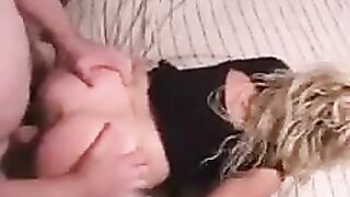 The man fucked a beautiful point of his wife at home