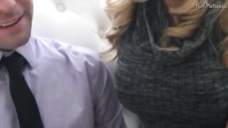A man fucks the beautiful woman with a shaved pussy