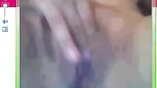 A girl showed the guy her big pussy in a webcam chat