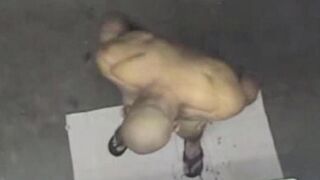 A naked man was filmed in the shower with a hidden camera