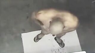 A naked man was filmed in the shower with a hidden camera