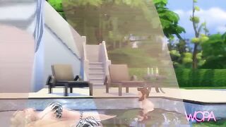 Orgy sex party with 7 beauties at Dan Bilzerian's luxurious pool