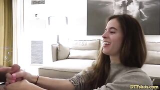 Fit slut Abbie Maley gets her tight pussy railed hard in this steamy home sex tape