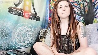 Funny hirsute girl gets naked and comes, showcasing her wild side