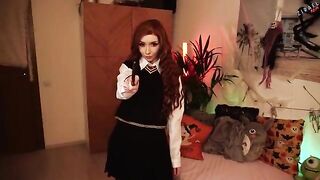 Hermione Granger gets fucked after learning some magic tricks