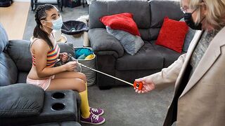Adorable princess Zeroella Skies pleases an old man with her tight little holes in every position