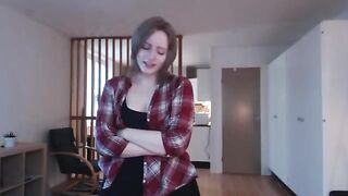 A girl plays with a big dildo, pretending it’s a boyfriend, and reaches intense climax