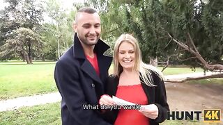 The guy loses a bet and his pregnant wife has sex in front of him