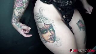 Big titty inked slut Payton Preslee gets her pussy filled with cum