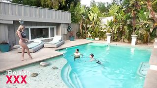 Ricky Spanish and Blake Blossom make a steamy poolside pact with Anthony Pierce
