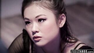 Skinny Asian teen Lulu Chu seduced at a wake