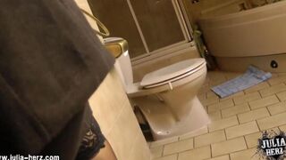 A woman has sex at home with her glasses on and is very sexy