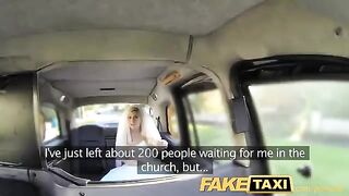 The bride met a hot guy in the car and had sex with him