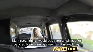 The bride met a hot guy in the car and had sex with him