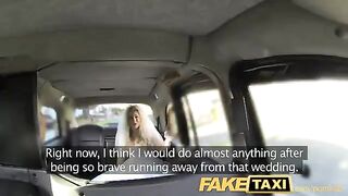 The bride met a hot guy in the car and had sex with him