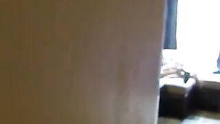 The spy brother caught his sister and her boyfriend having sex on the couch