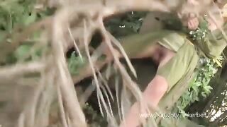 A peasant girl got fucked by a prince in the woods, outdoor action