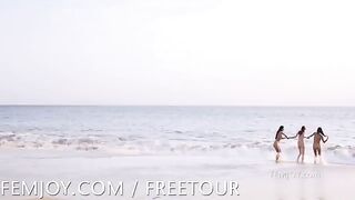 On the nudist beach, there was something to see from a distance