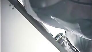 The hidden camera at the checkout captures skirts' secrets