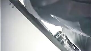 The hidden camera at the checkout captures skirts' secrets