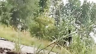 A sexy woman in a leather suit dominates her man with intense sex